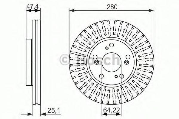 Диск тормозной - Bosch 986479625
