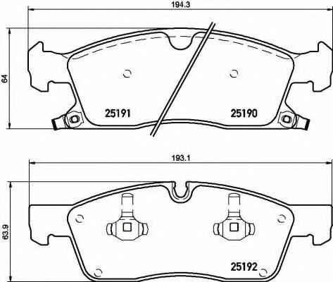 Колодки тормозные дисковые | перед | - Brembo P 37 015