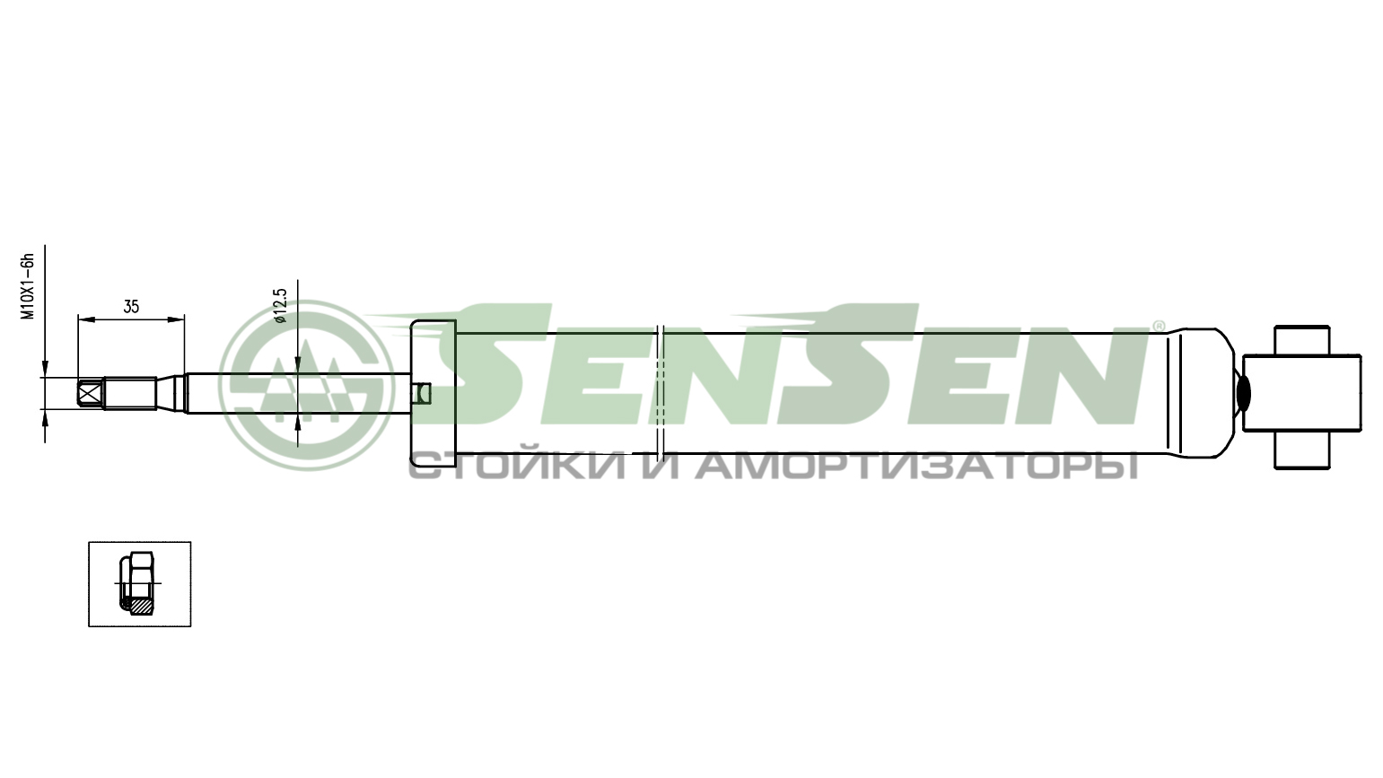 Амортизатор подвески | зад лев | SENSEN                32120189