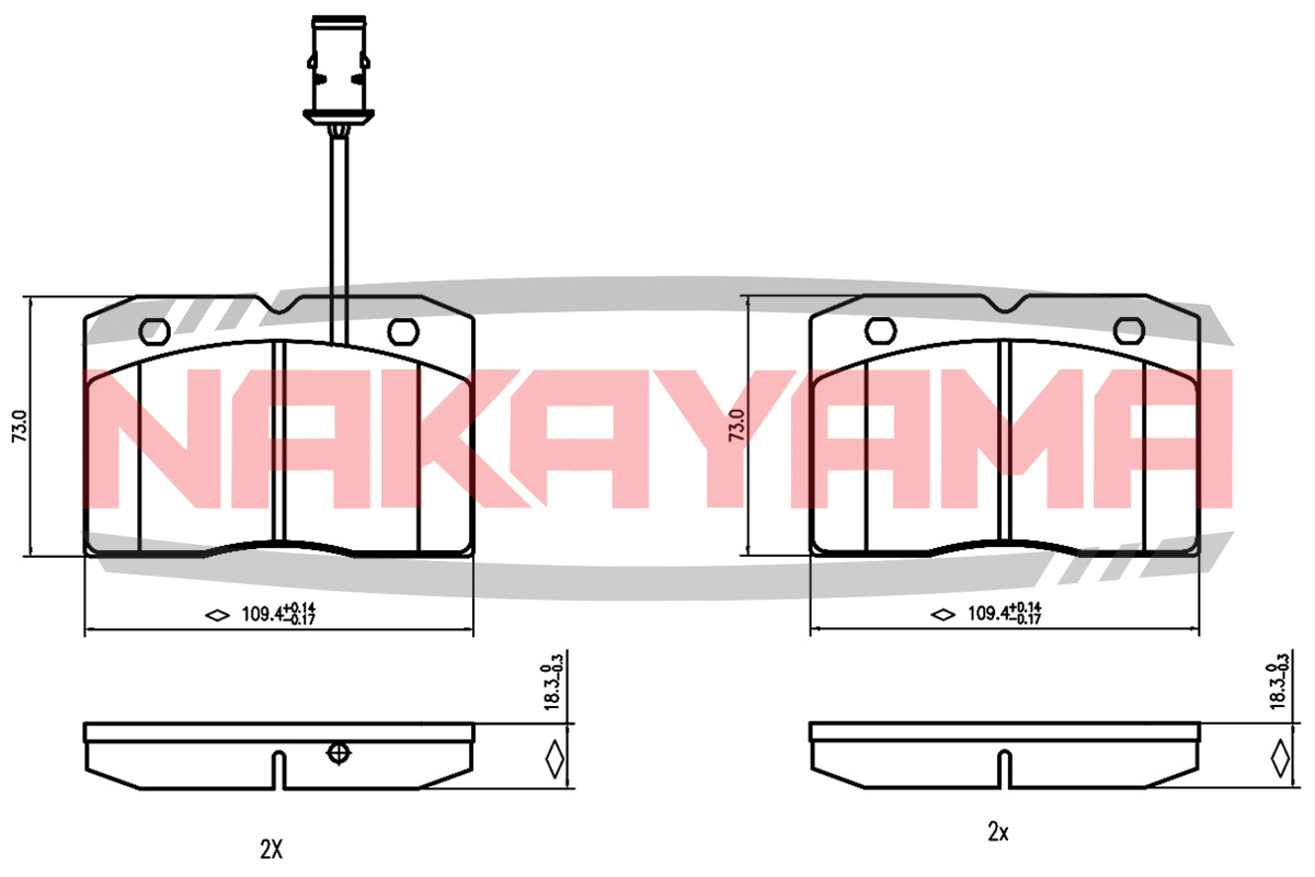 Колодки тормозные - Nakayama HP8185NY