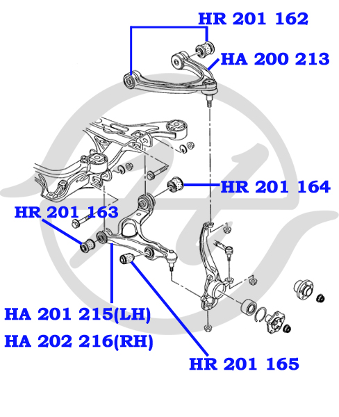 Сайлентблок рычага подвески - Hanse HR201162