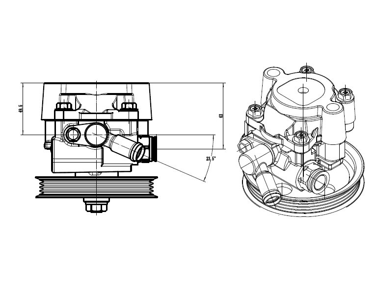 Насос ГУР toyota harrier mcu35lexus rx300 03-06 - SAT STVP11