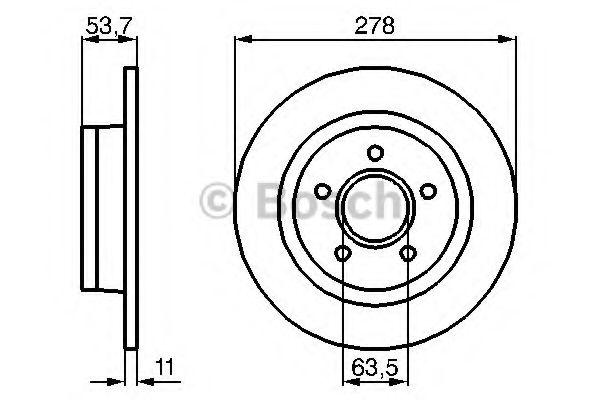 Диск тормозной | зад | - Bosch 986479070