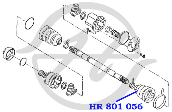 Чехол шрус переднего, заднего привода - Hanse HR801056