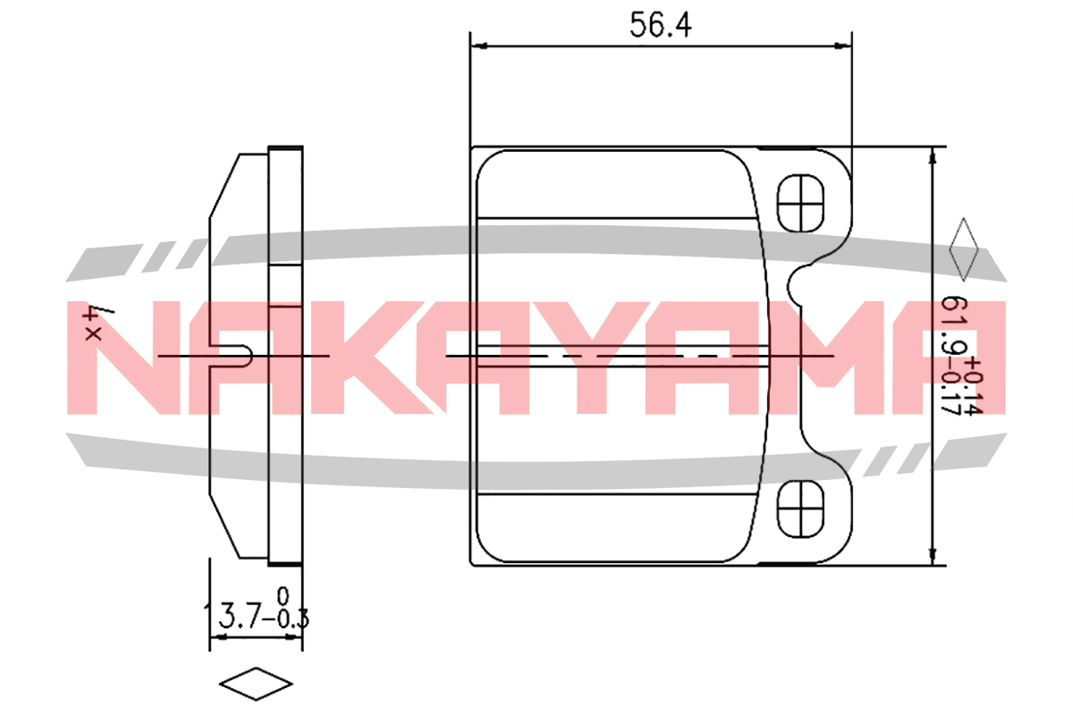 Колодки тормозные - Nakayama HP8376NY