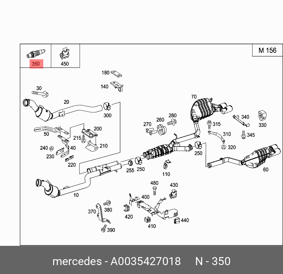 Датчик кислородный - Mercedes 003 542 70 18