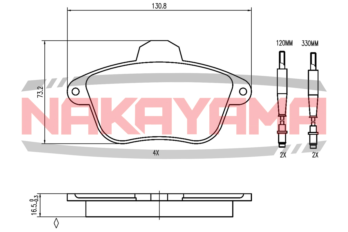 Колодки тормозные дисковые передние peugeot 605 89-99 - Nakayama HP8153NY