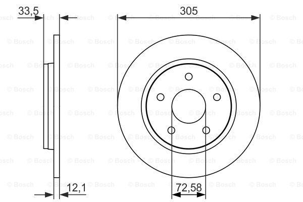 Диск тормозной - Bosch 986479050