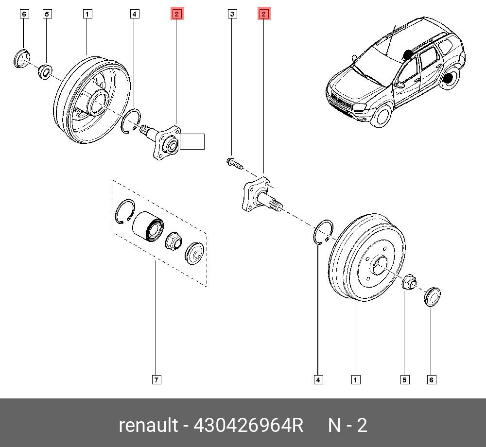 Ступица колеса - Renault 430426964R