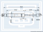 186-015_STARKE_Амортизатор багажника ford scorpio i -II Turnier - Starke 186015