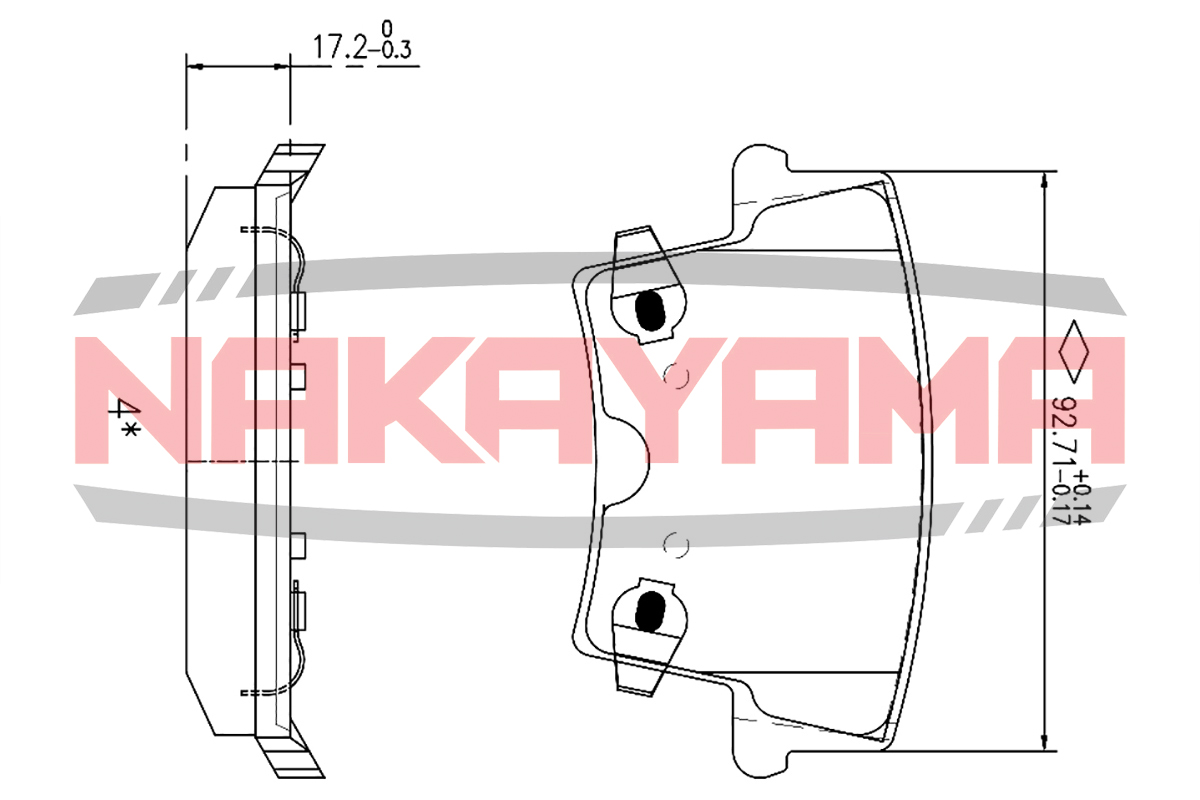 Колодки тормозные дисковые задние - Nakayama HP8549NY