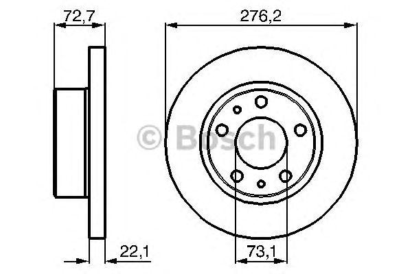 Brake disc - braking - discs, drums | зад | - Bosch 986479162