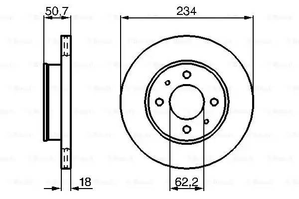 Диск тормозной - Bosch 986479264