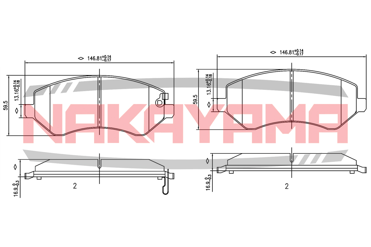 Колодки тормозные - Nakayama HP8392NY
