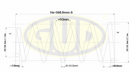 Пружина подвески GUD                GCS017710