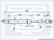 186-019_STARKE_Амортизатор багажника ford puma - Starke 186019