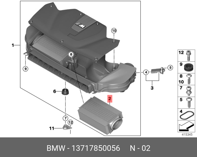 Сменный элемент фильтра - BMW 13717850056