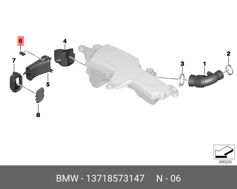 Резинометаллический шарнир - BMW 13718573147