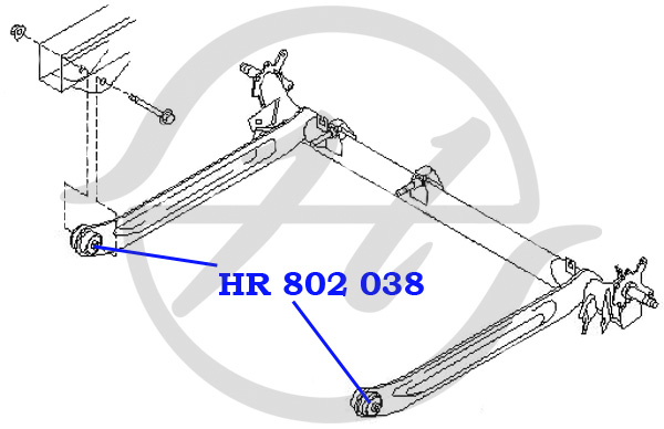 Сайлентблок задней балки, передний - Hanse HR802038