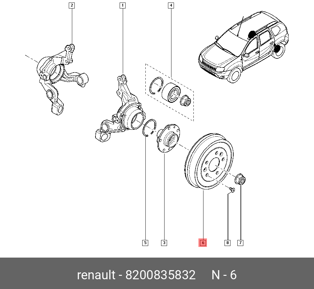 Барабан тормозной  - Renault 8200835832