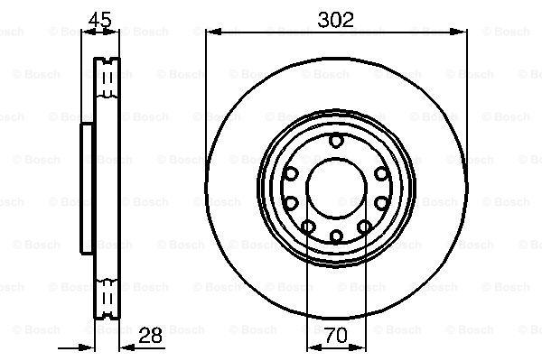 Диск тормозной - Bosch 986479076