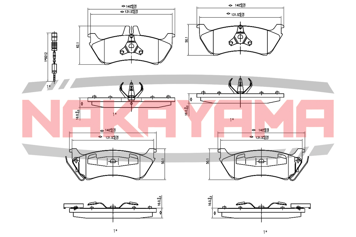 Колодки тормозные дисковые задние mercedes-benz m-class 98-05 - Nakayama HP8283NY