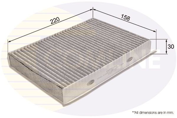 Фильтр салона угольный - Comline EKF343A