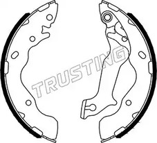 Комплект тормозных колодок | зад | - Trusting 046.233