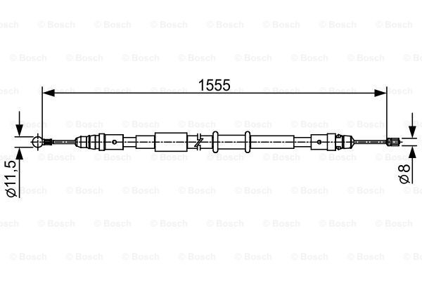 Трос, стояночная тормозная система - Bosch 1 987 482 552