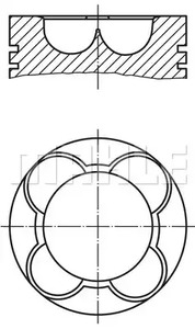Поршнекомплект - Mahle 081 PI 00102 000