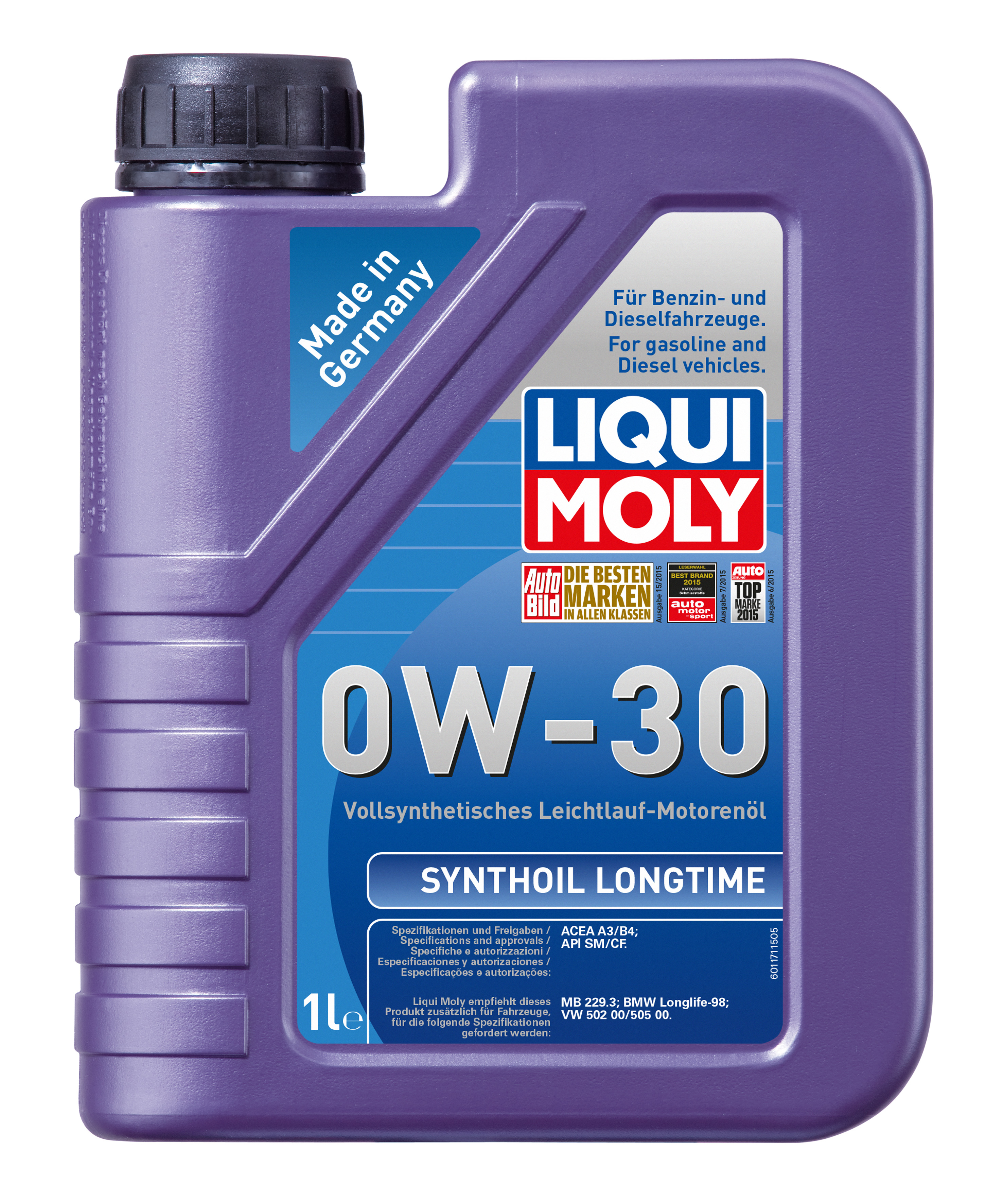 0w-30 Synthoil Longtime, API SM, 1л (синт.мотор.масло) - Liqui Moly 8976