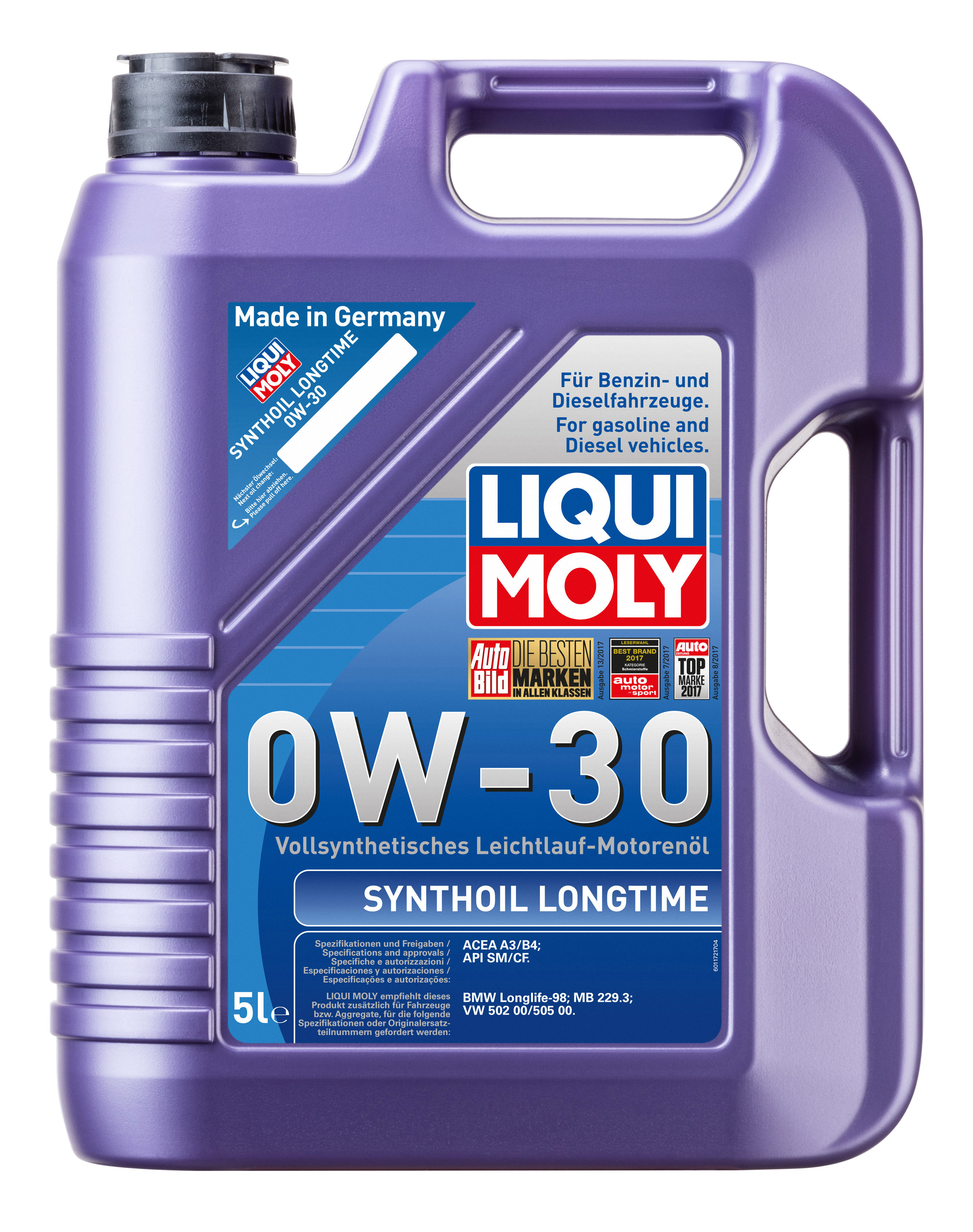 0w-30 Synthoil Longtime, API SM, 5л (синт.мотор.масло) - Liqui Moly 8977