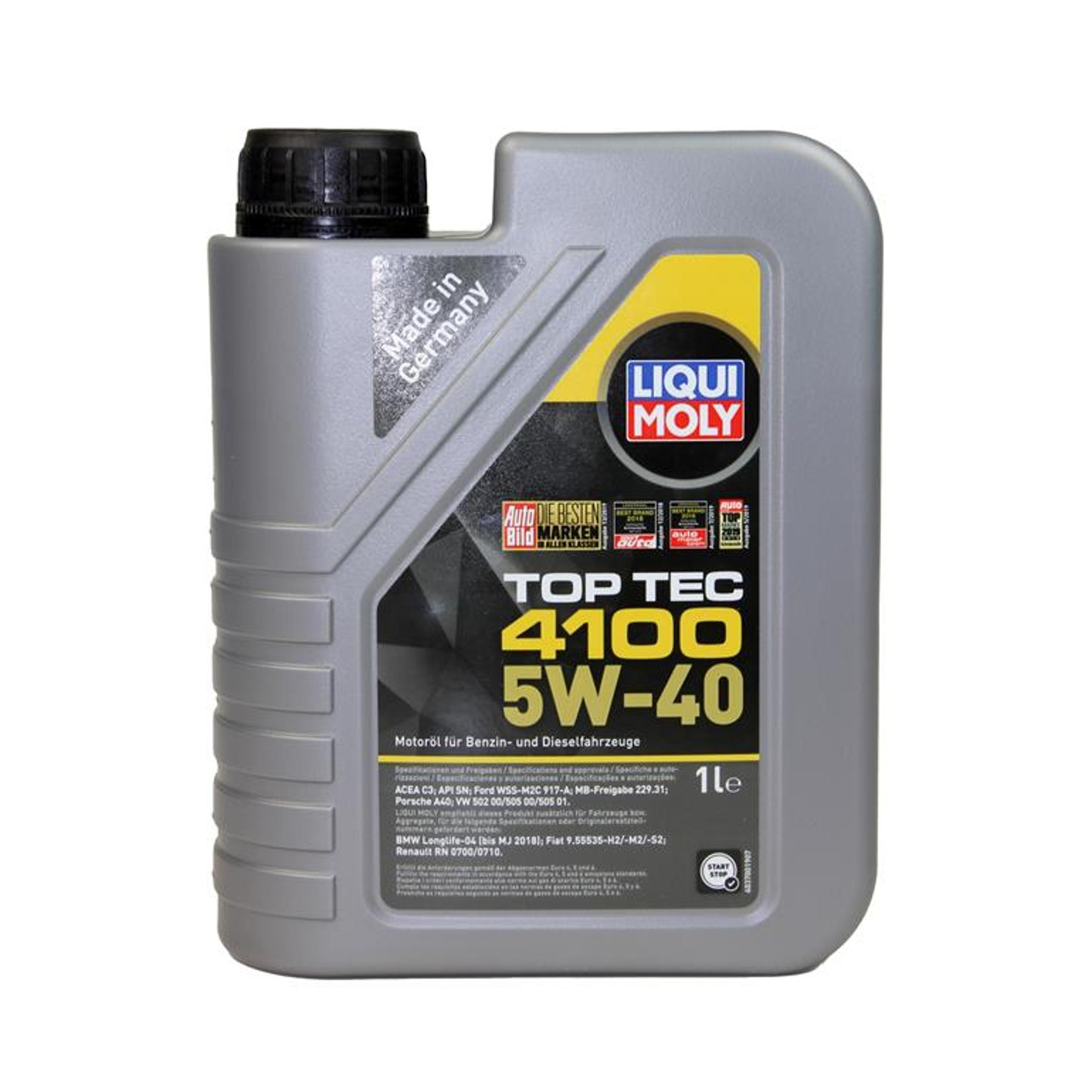 5w-40 Top Tec 4100, 1л (НС-синт.мотор.масло) - Liqui Moly 9510