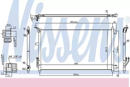 Радиатор кондиционера - Nissens 940557