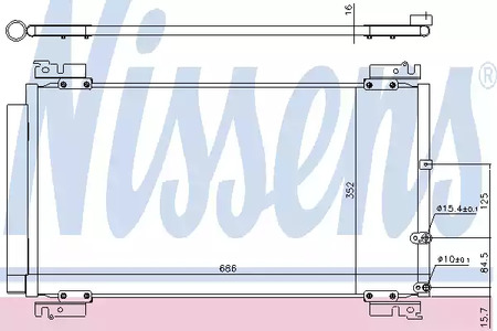 Конденсатор, кондиционер - Nissens 940574