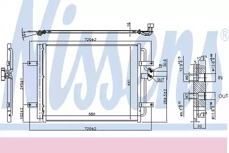 Конденсатор, кондиционер - Nissens 940584