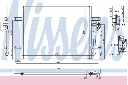 Конденсатор, кондиционер - Nissens 940585
