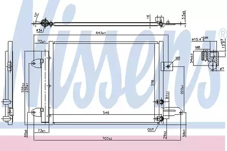 Конденсатор, кондиционер - Nissens 940588