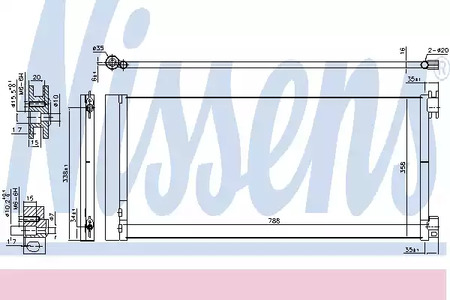 Конденсатор, кондиционер - Nissens 940596