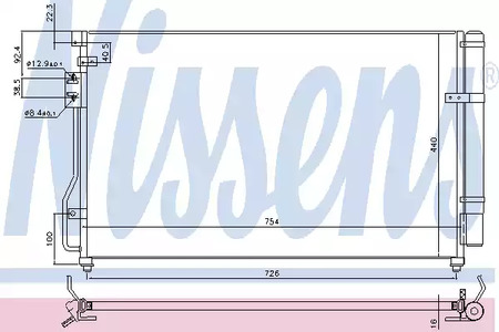 Конденсатор, кондиционер - Nissens 940630
