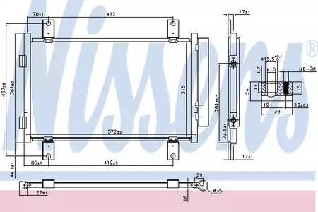 Конденсатор, кондиционер - Nissens 940635