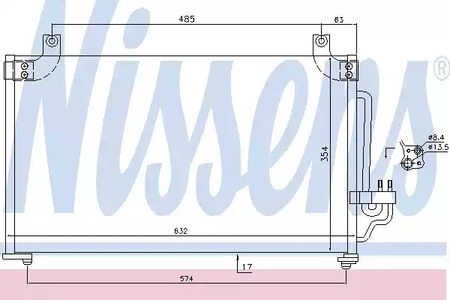 Конденсатор, кондиционер - Nissens 940644