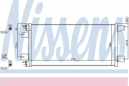 Конденсатор, кондиционер - Nissens 940701