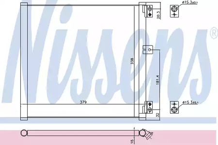 Конденсатор, кондиционер Nissens 940704