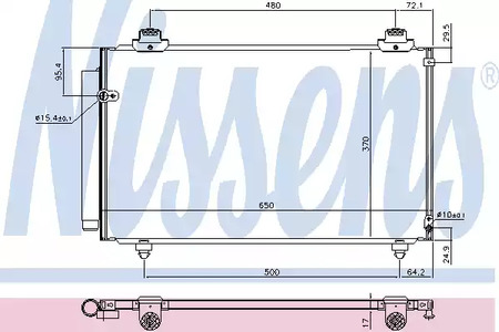 Конденсатор, кондиционер - Nissens 940708