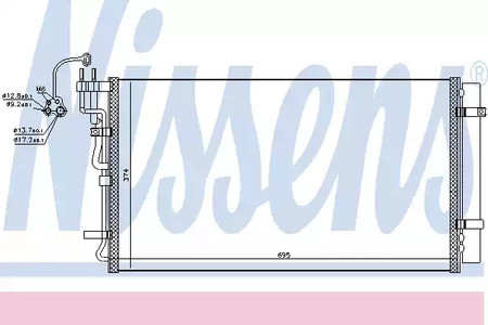 Конденсатор, кондиционер - Nissens 940718