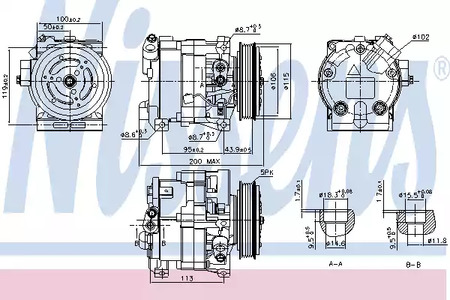 Компрессор, кондиционер - Nissens 890187