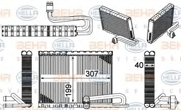 Испаритель, кондиционер, Испаритель, кондиционер - Hella 8FV 351 331-471