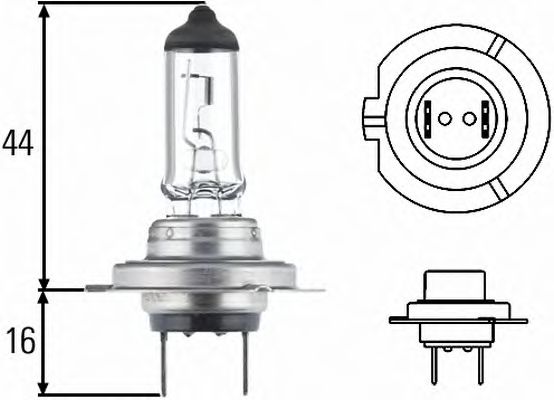 Лампа накаливания, основная фара, Лампа накаливания, основная фара - Hella 8GH 007 157-186