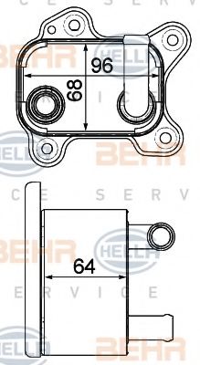 Масляный радиатор, автоматическая коробка передач - Hella 8MO 376 792-791